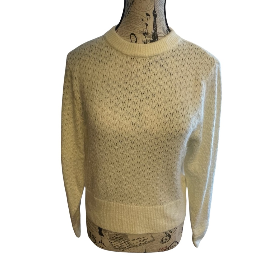 H&M Cream Textured Women's Sweater
